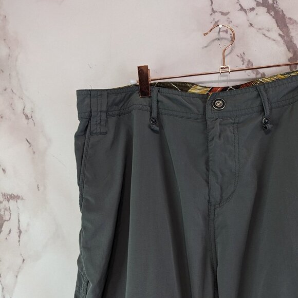 Rossignol Pants Mens XL 38 X 33 Gray Nylon Convertible Zip Off Hiking Ripstop - Picture 2 of 10